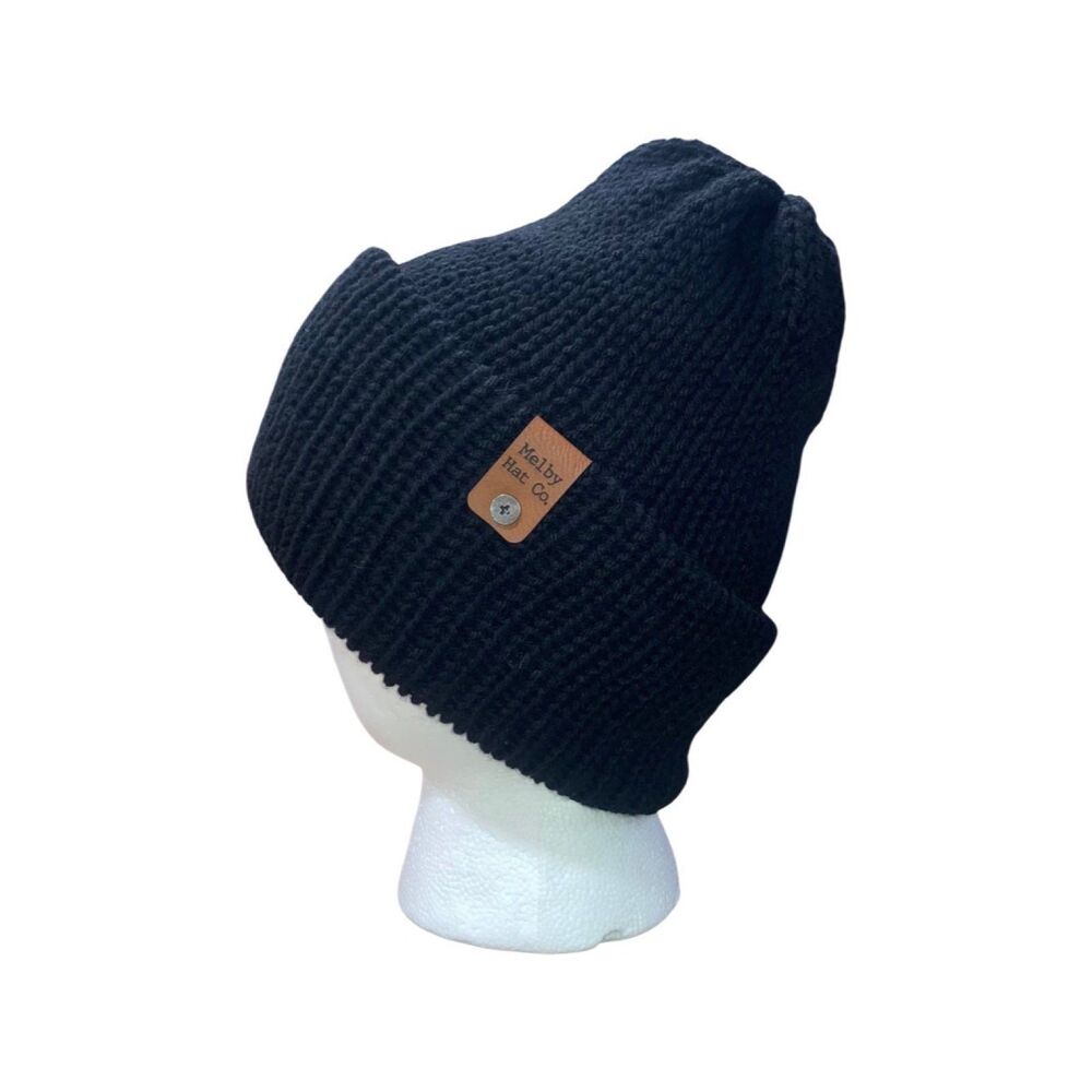Classic Winter Beanie Handmade - Black